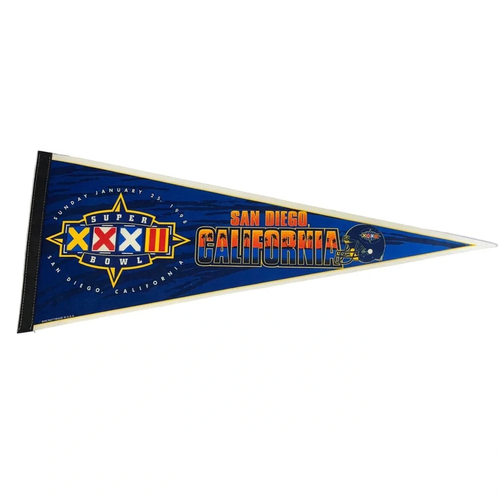 Super Bowl XXXII San Diego Flag 1998 Denver Broncos Vs Packers